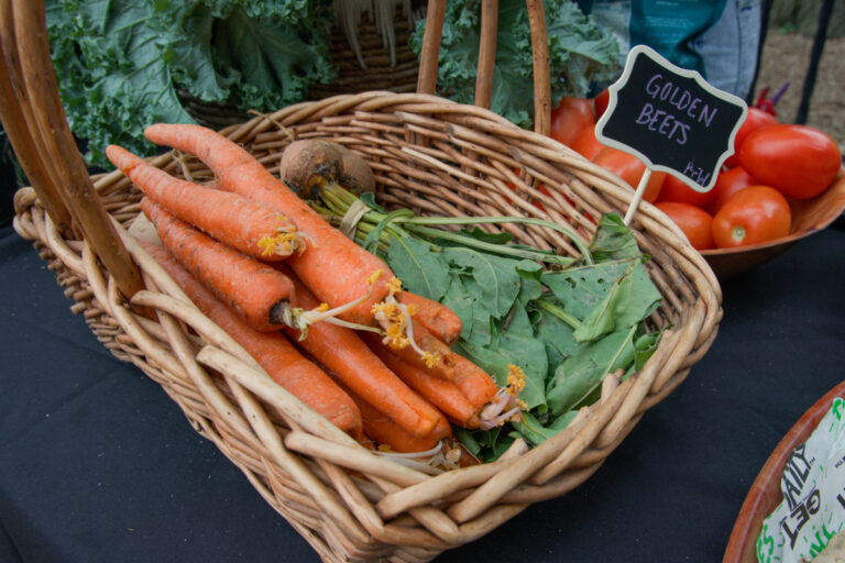 Vegetables for sale in a basket