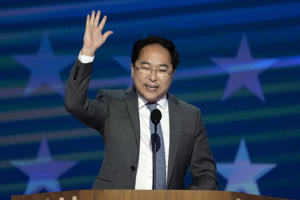 Election 2024 DNC Andy Kim speaking at the DNC