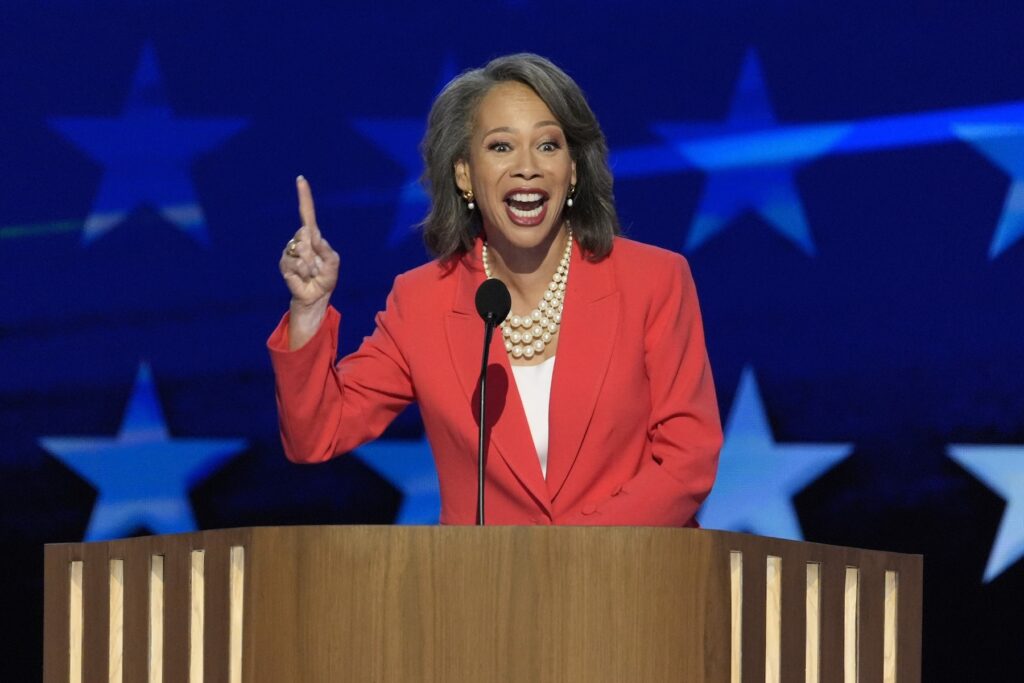 Lisa Blunt Rochester speaking at the DNC