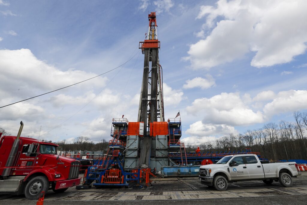 Election 2024 Fracking Harris gas drilling site