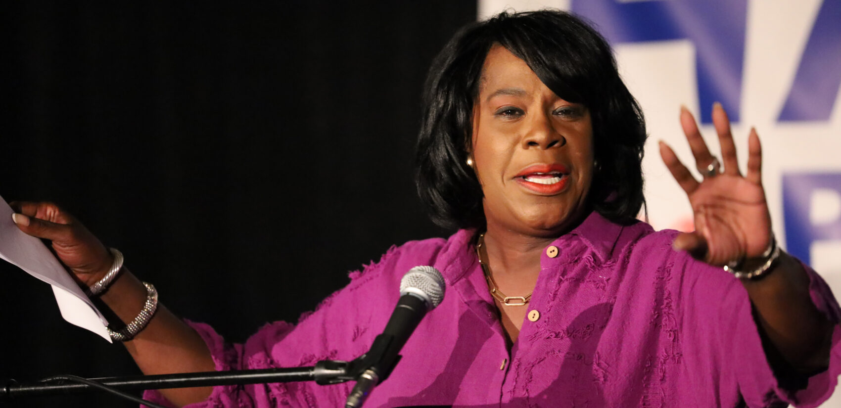 Philadelphia Mayor Cherelle Parker speaks to young voters