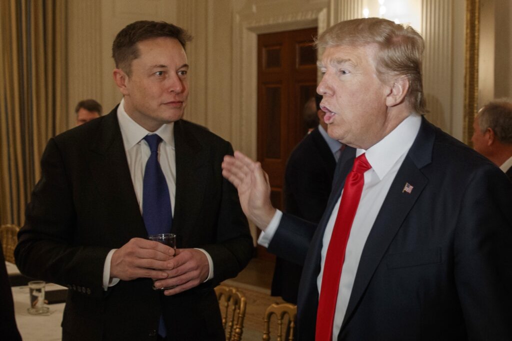 Donald Trump, Elon Musk, Steve Bannon Donald Trump and Elon Musk