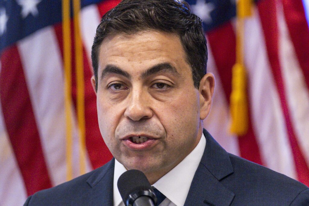 Menendez Bribery George Helmy speaks at a press conference
