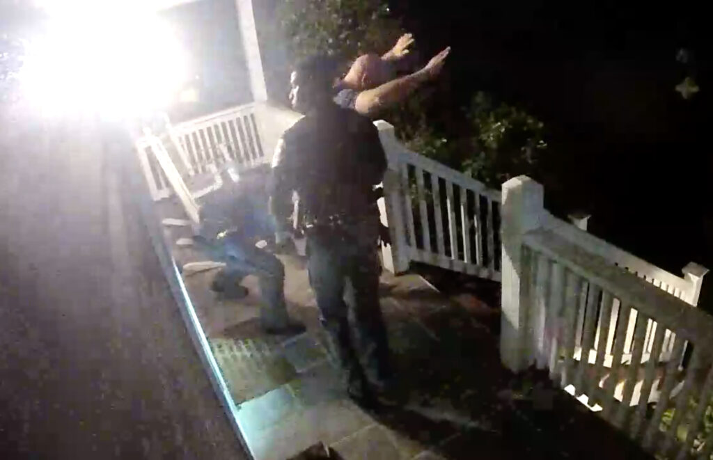 matthew-mccaffery-swatting-montco Home video shows Upper Merion GOP leader Matthew McCaffery being swatted. (@McCaffery2032/X)