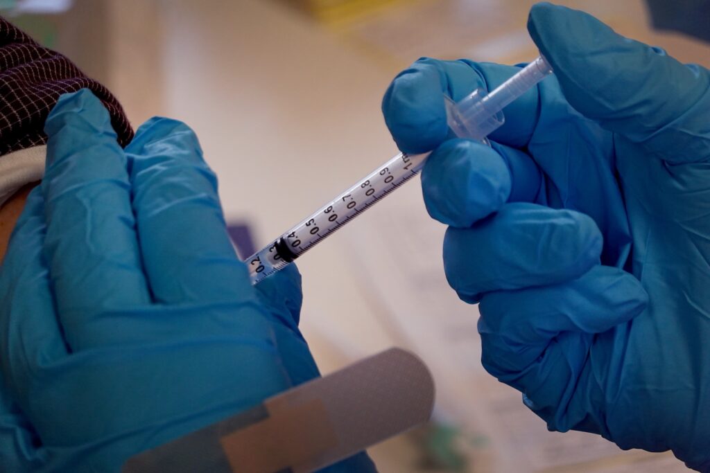 COVID-19 Omicron Booster Shots Administered Along With Other Vaccines At Chicago Senior Center COVID-19 vaccines are being rolled out