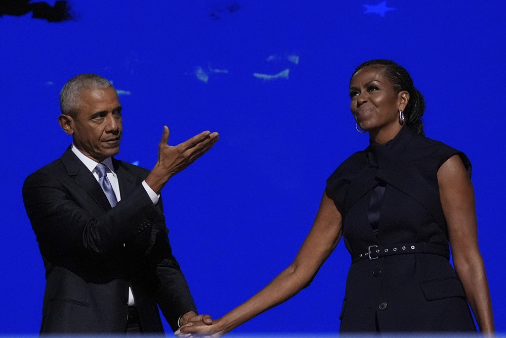 Election 2024 DNC Barack and Michelle Obama