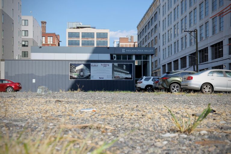 the lot beside the Philadelphia Ballet building