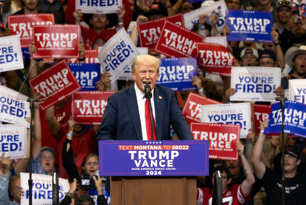 trump-rally-2024-08-09 President Donald Trump speaks at a campaign rall