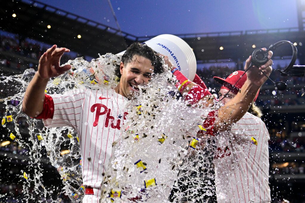 tyler-phillips-phillies Tyler Phillips being doused with liquid