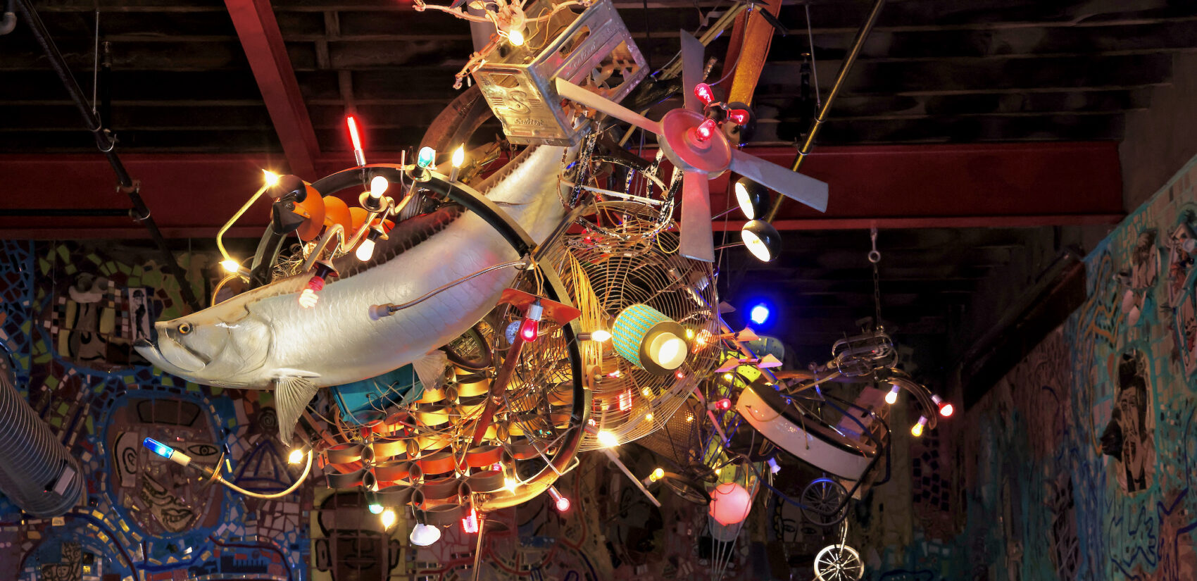 Art is displayed at a new Magic Gardens location in Philadelphia