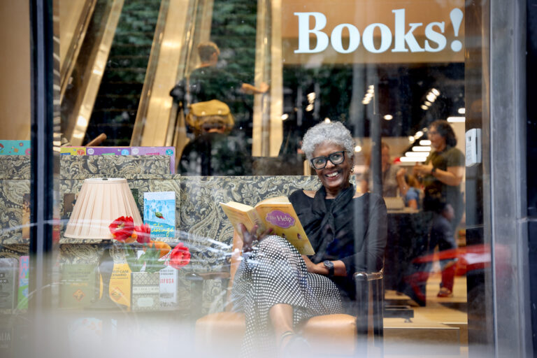 Zenobia Lundy in the window