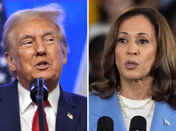 Donald Trump and Kamala Harris