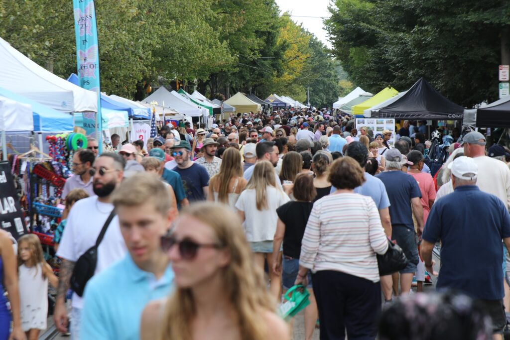 Chestnut-Hill-Fall-For-the-Arts-Festival-23 a crowd of people in the street