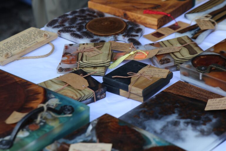 wood coasters being sold