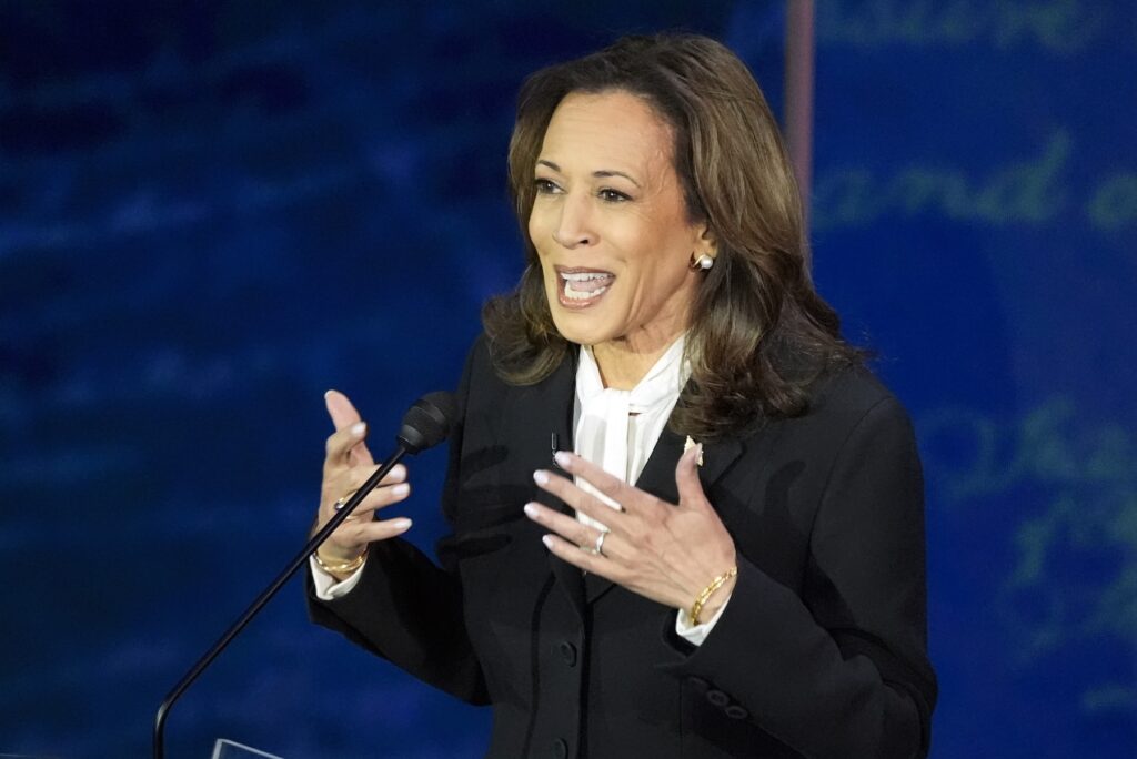 Kamala Harris on debate stage