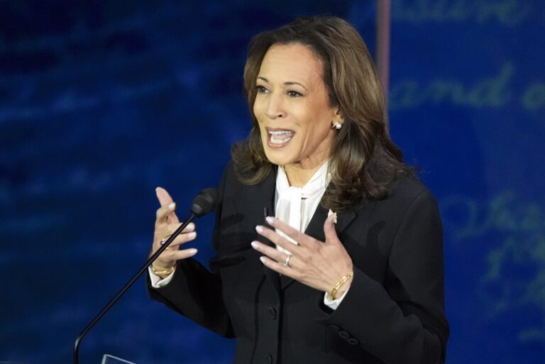 Kamala Harris on debate stage