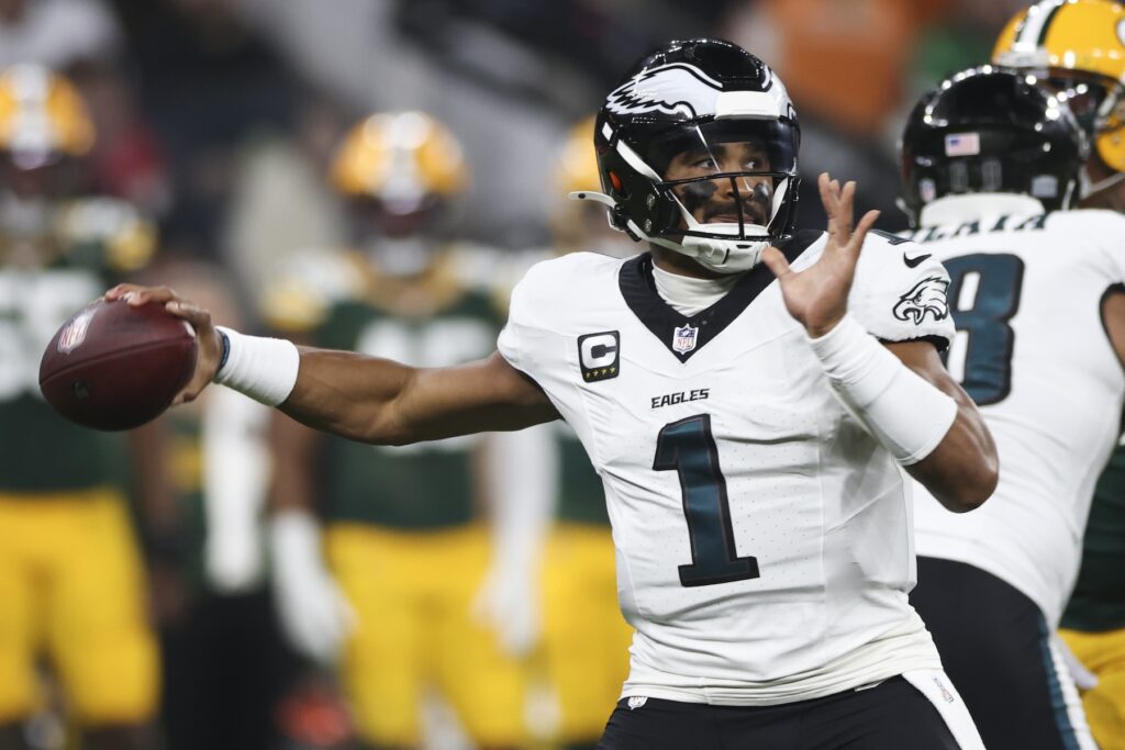 Packers Eagles Football Philadelphia Eagles quarterback Jalen Hurts