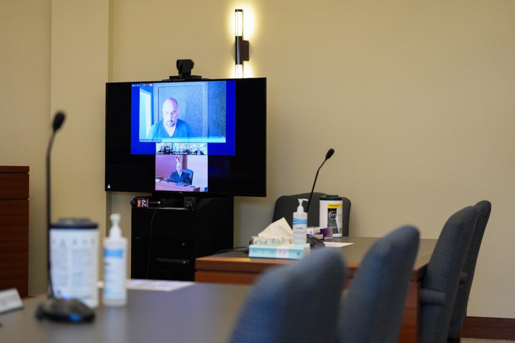 Sean M. Higgins at virtual court hearing