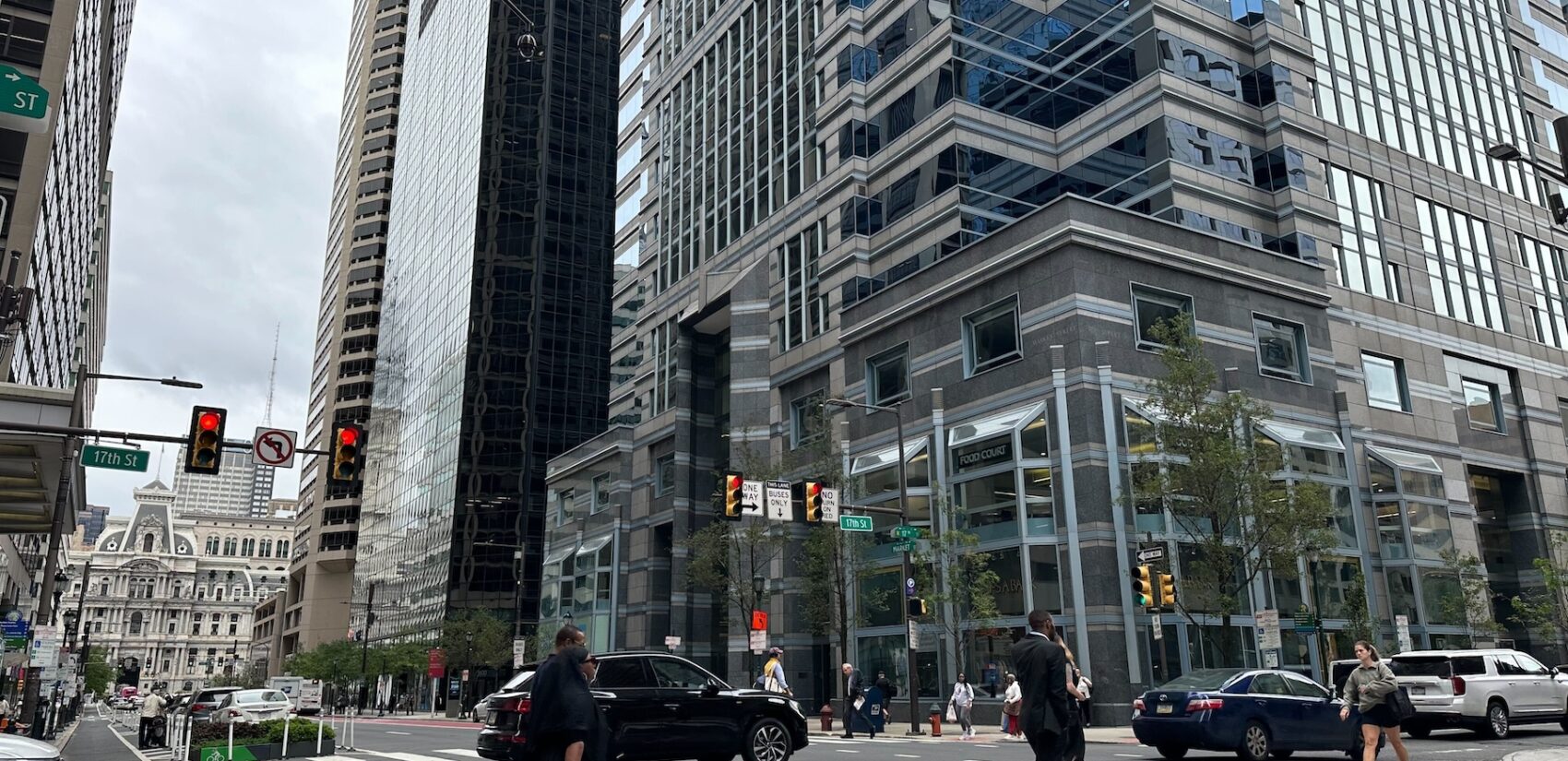Skyscrapers at 17th and Market streets