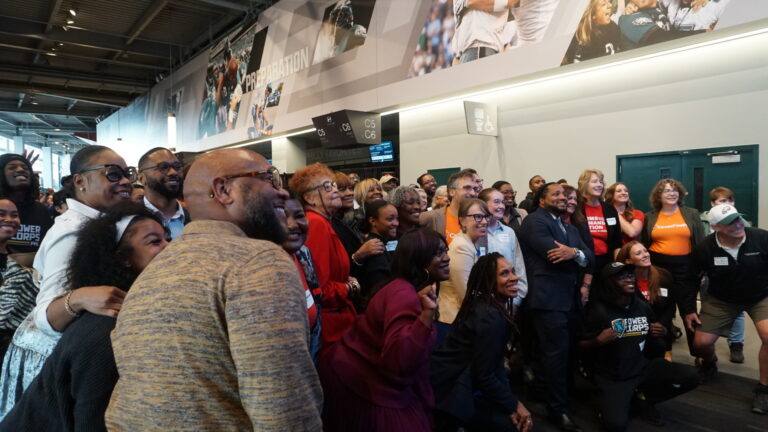 Participants gather for a photo