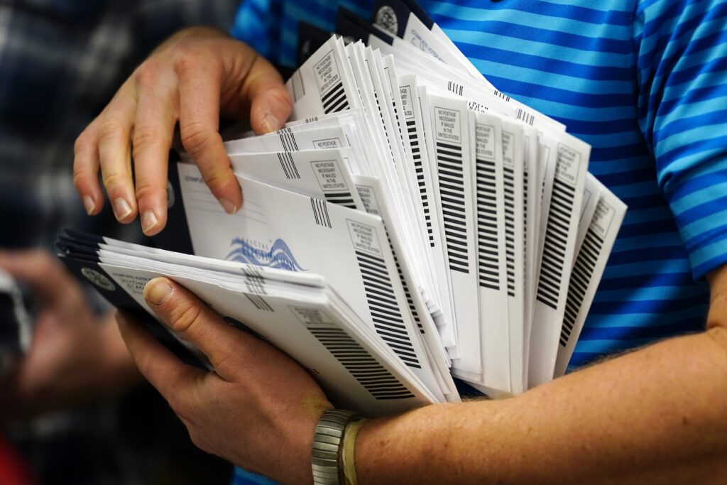 Election official organizes mail-in ballots