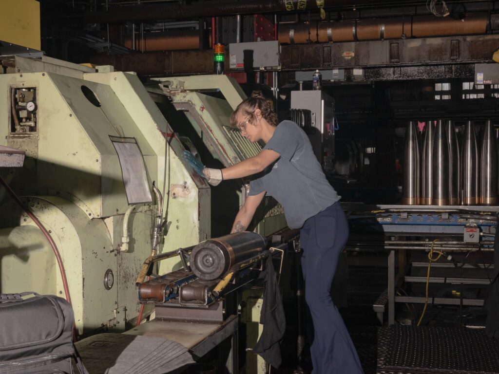 scranton-ukraine-npr-2024-09-16-1 A worker in the plant