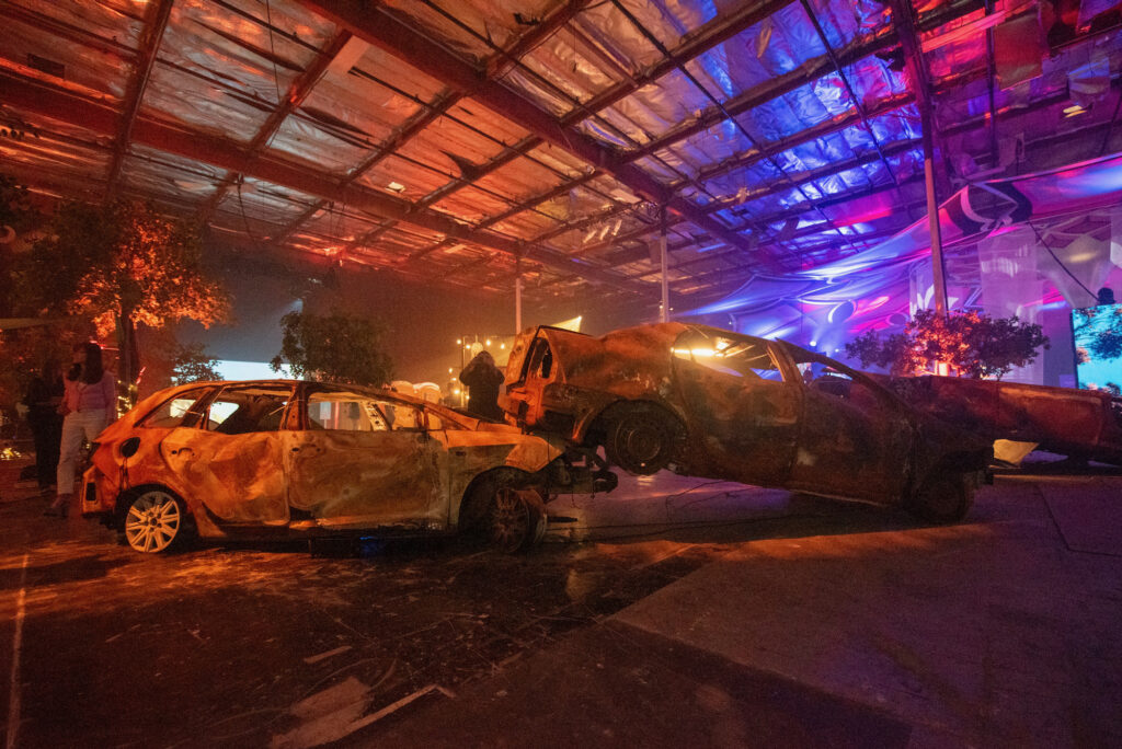 2024 10 04-provided-the moment music stood still cars Burned out cars from the Nova Music Festival in Israel that was attacked last year