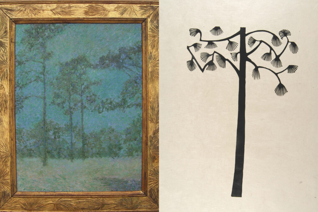 2024 10 17-p crimmins-chadds ford pa brandywine museum-wharton esherick exhibit pines two pieces side by side