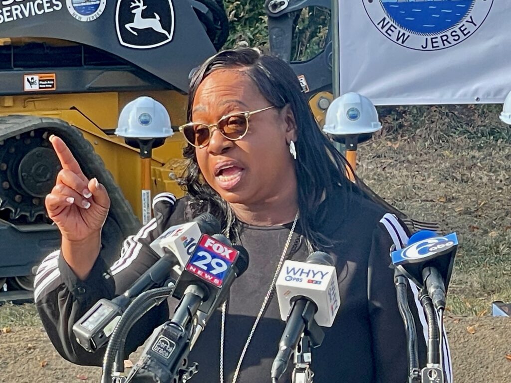 2024 10 30-p k burns-darlene trappier-westampton nj burlington county emergency shelter-groundbreaking Darlene Trappier speaks