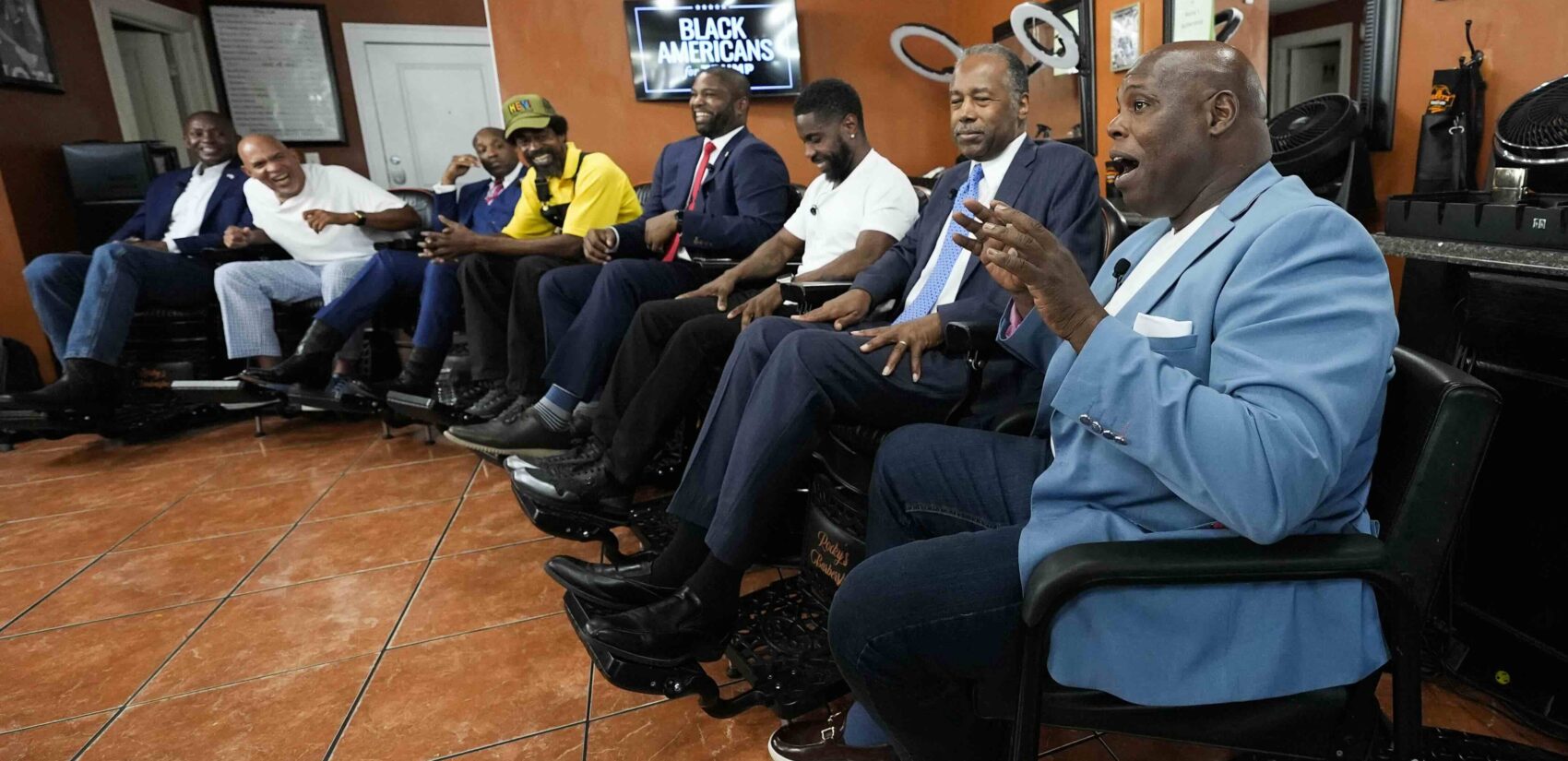 Participants speak during an event Wednesday, June 26, 2024, in Atlanta (AP Photo/Gerald Herbert)