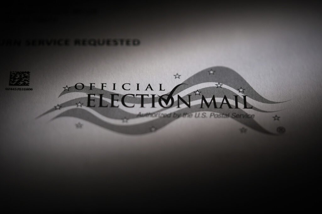 Election Voting Misinformation A mail-in official ballot