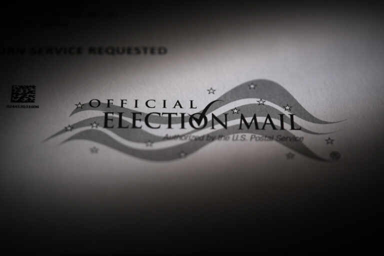 A mail-in official ballot