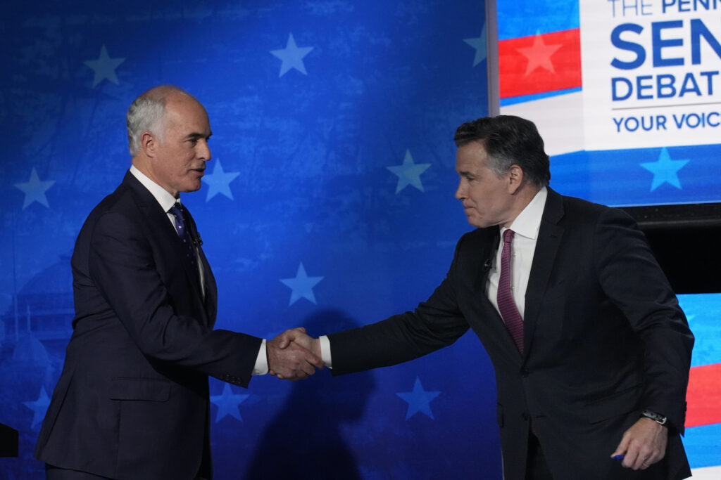 Election 2024 Pennsylvania Senate Casey and McCormick at the debate