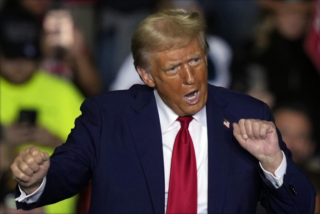 Election 2024 Trump Donald Trump dancing on stage