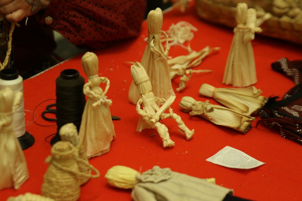 Indigenous-Peoples-Day-philadelphia-2024-10 woven personified toys