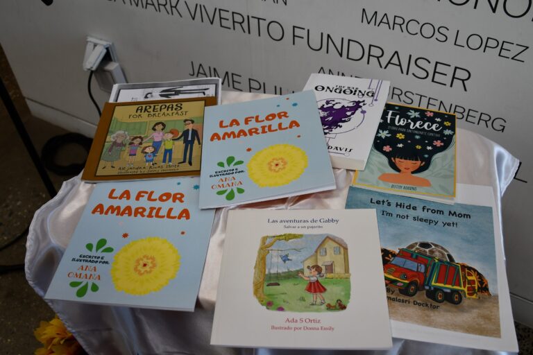 books on a table