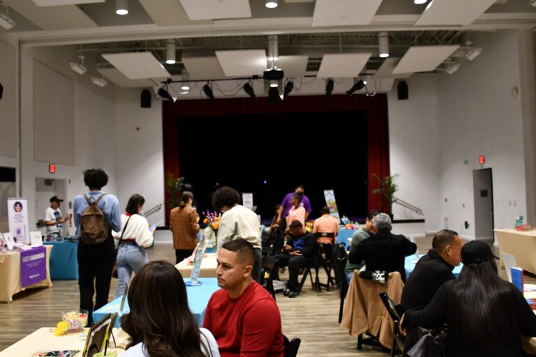 Patrons in the main hall