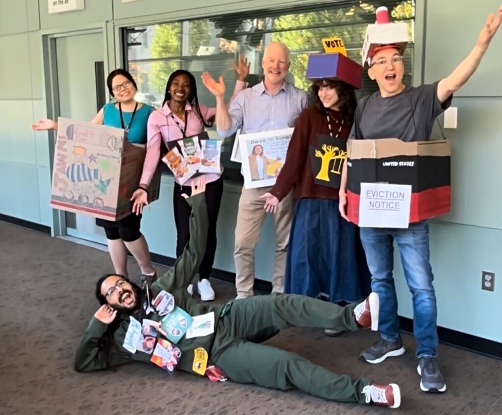 Billy Penn staff showing off their costumes