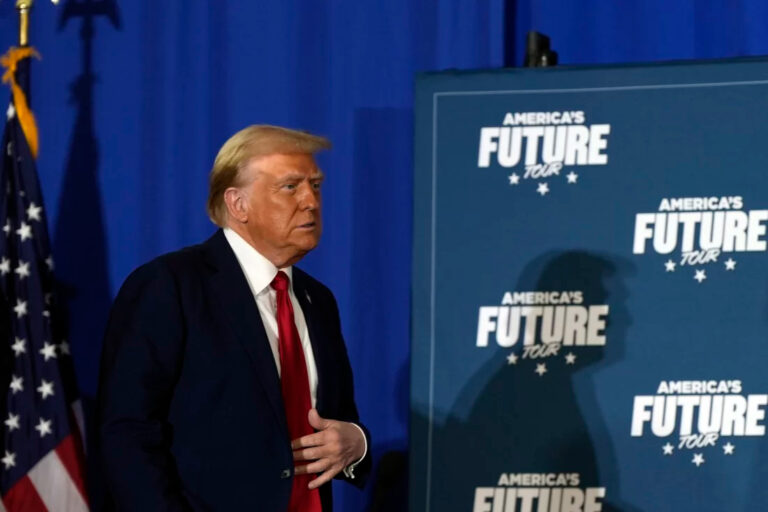 Donald Trump arrives