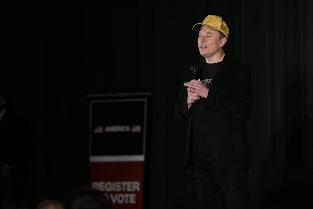 Elon Musk speaks onstage