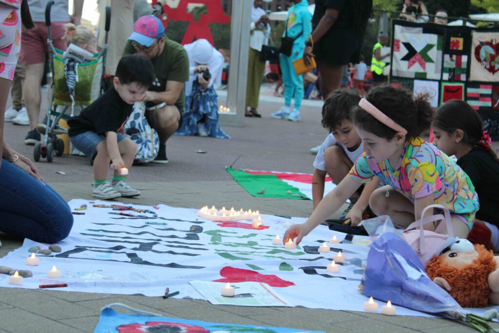Parents and children of all ages attended the vigil. (Emily Neil/WHYY)