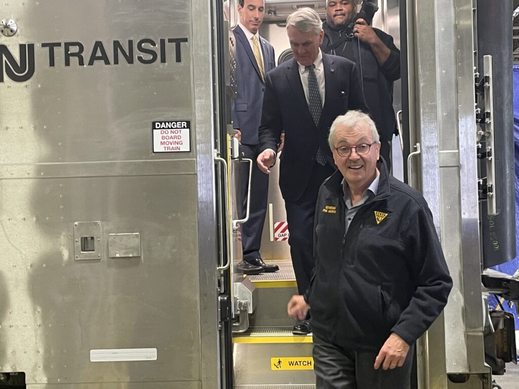 Phil Murphy tours the new rail car
