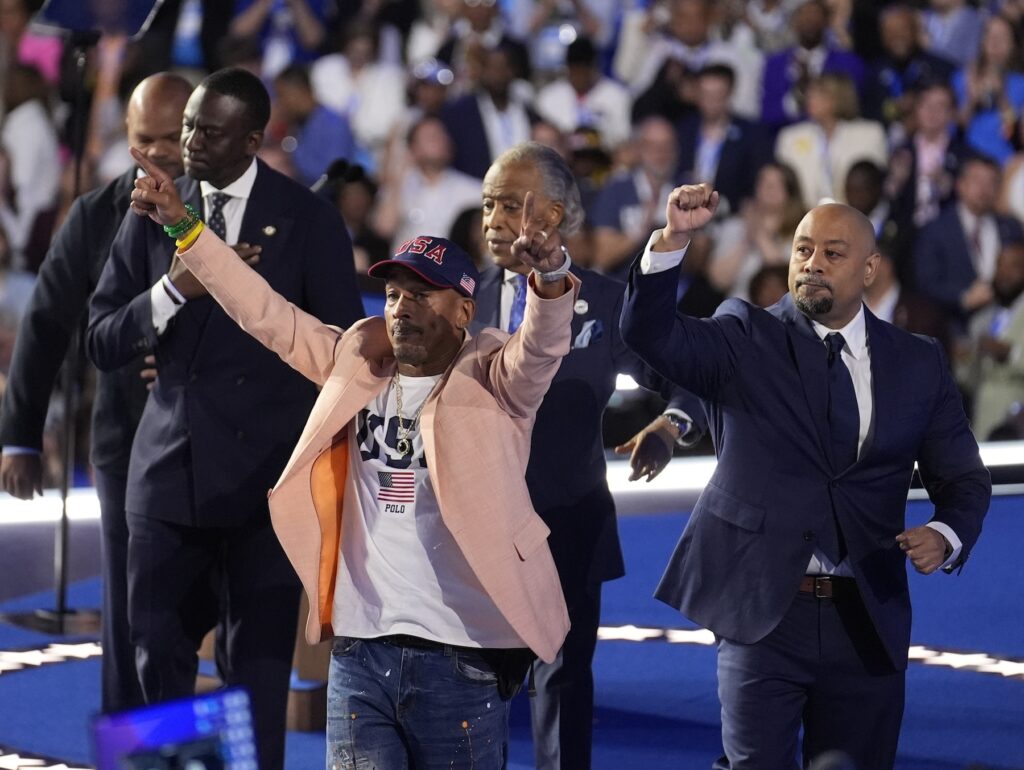 Election 2024 DNC Central Park Five join Reverend Al Sharpton