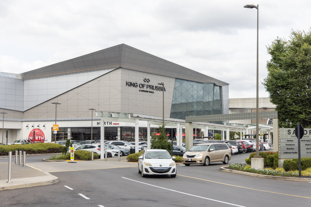The parking lot at the mall