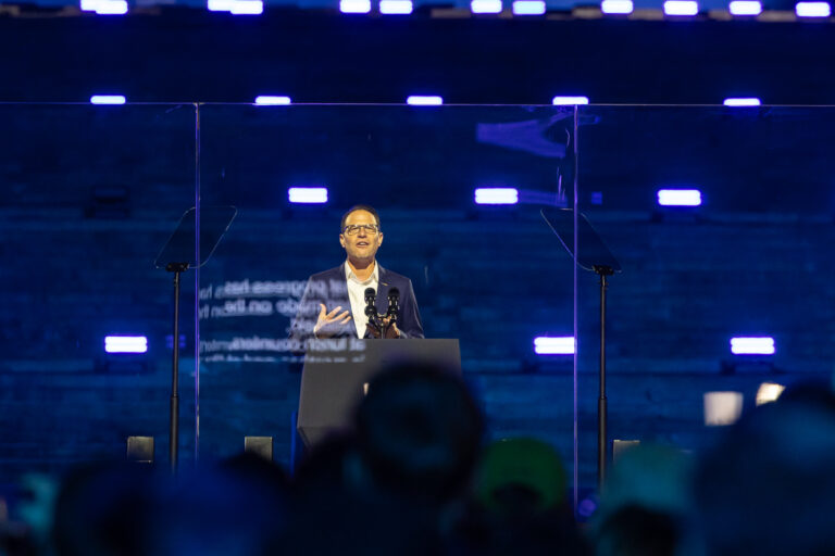 Josh Shapiro speaks onstage