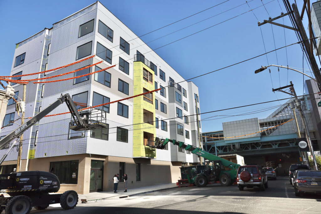 2024 10 29-e lee-philadelphia fishtown the isaac-new apartments affordable vouchers outside The Isaac building
