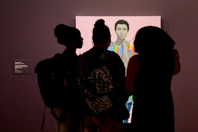 A piece of art in the exhibit