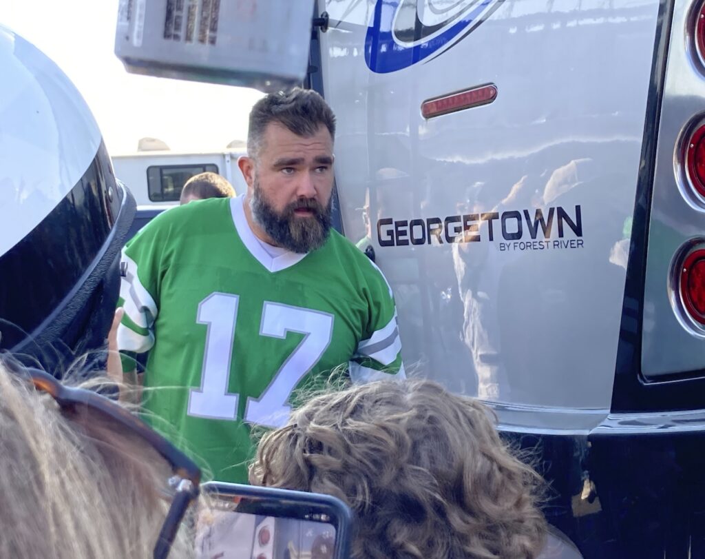 Eagles-Kelce Football Retired Philadelphia Eagles center Jason Kelce