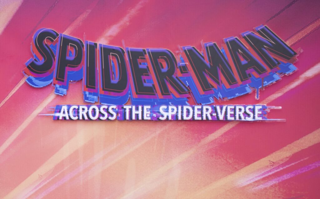 sign for 'Spider-Man: Across the Spider-Verse'