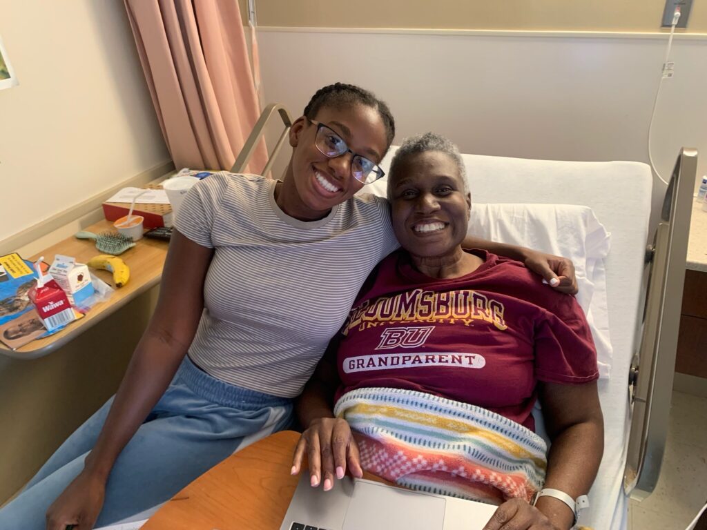 Hannah-Claudine-clarke-2024-3 Hannah and Claudine Clarke smile in a hospital bed